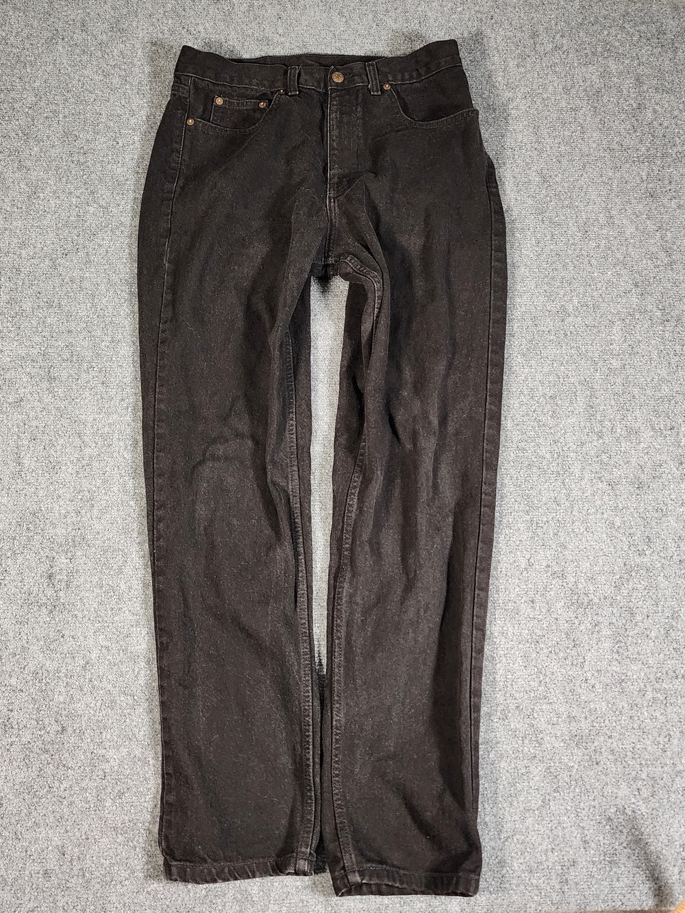 Pacific Bay Jeans Stone Washed Black 100% Cotton Vintage 34x32 Men's
